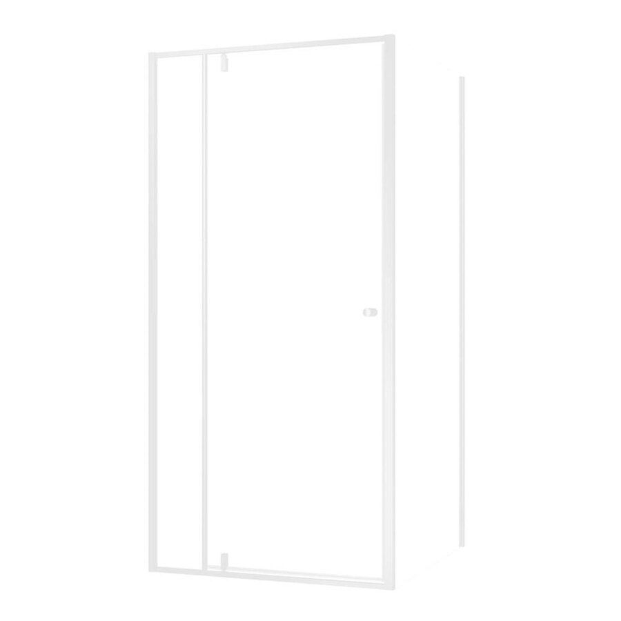 Draaideur Met Zijwand Sealskin Contour 100x100x200 cm Helder Glas 6 mm Mat Wit