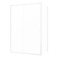 Schuifdeur Met Zijwand Sealskin Contour 120x90x200 cm 6 mm Helder Glas Mat Wit