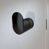 Nisdeur Sealskin Hooked Draaideur in Nis 90x200 cm Helder Glas Mat Zwart