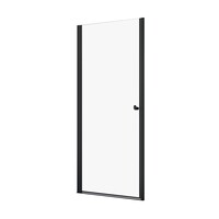 Nisdeur Sealskin Hooked Draaideur in Nis 90x200 cm Helder Glas Mat Zwart