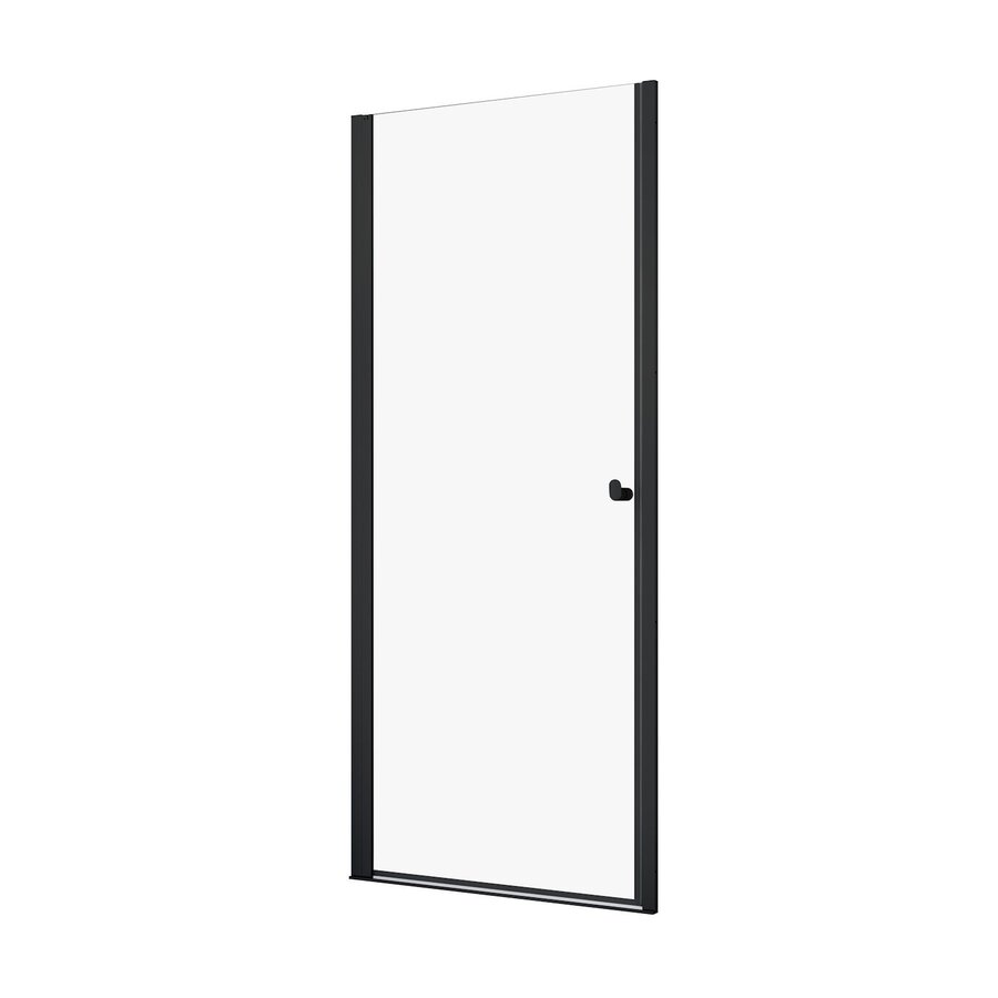 Nisdeur Sealskin Hooked Draaideur in Nis 90x200 cm Helder Glas Mat Zwart