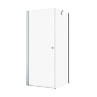 Douchecabine Sealskin Hooked Draaideur met Zijwand 90x90x200 cm Helder Glas Mat Zwart