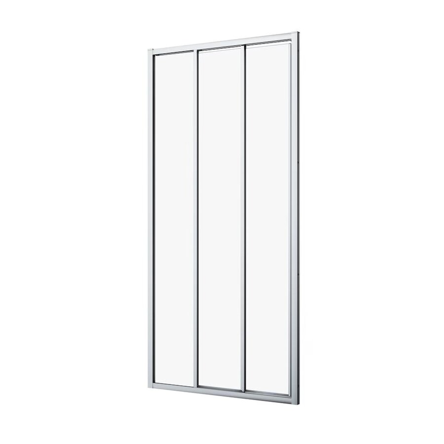 Schuifdeur Driedelig Sealskin Hooked 80x200 cm 6 mm Helder Glas Antikalk Zilver