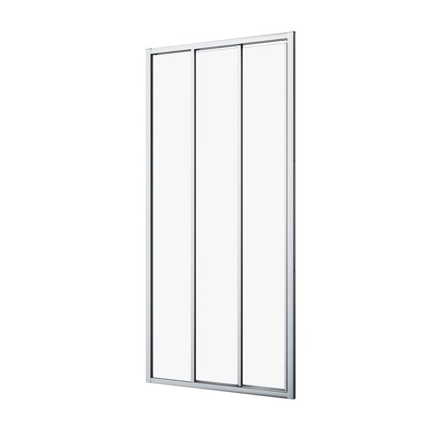 Schuifdeur Driedelig Sealskin Hooked 85x200 cm 6 mm Helder Glas Antikalk Zilver