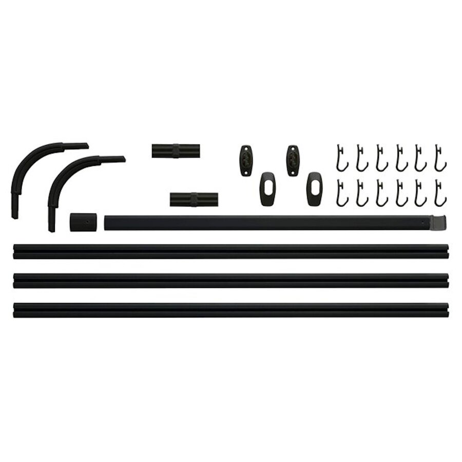 Douchegordijnstangset Sealskin Easy Roll 90x90x90 cm Zwart