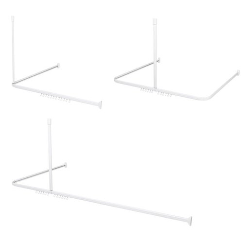 Douchegordijnstangset Sealskin Easy Roll 90x90x90 cm Wit 