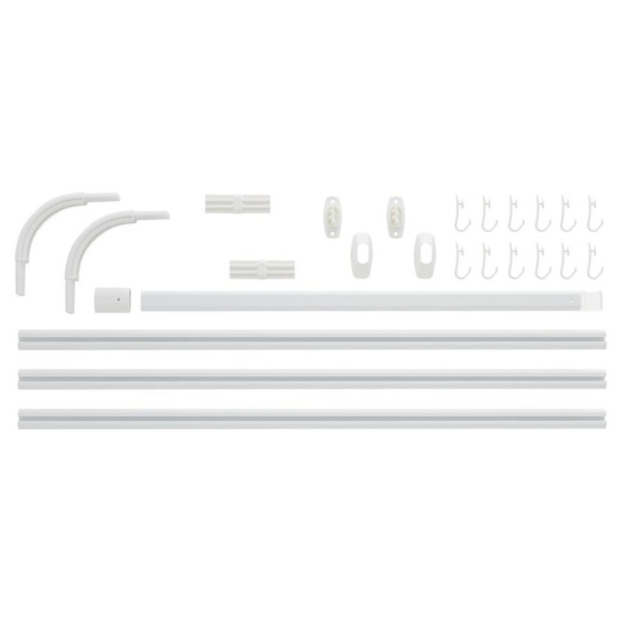 Douchegordijnstangset Sealskin Easy Roll 90x90x90 cm Wit