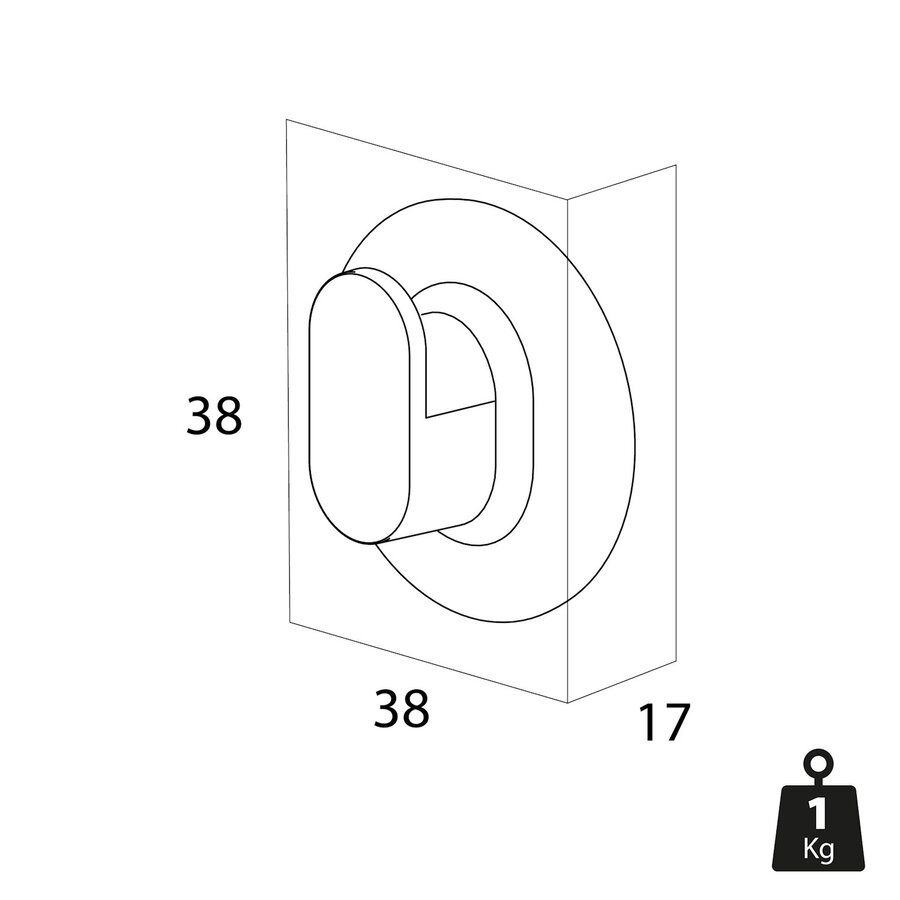 Handddoekhaak Medium Tiger Cooper Zelfklevend Goud