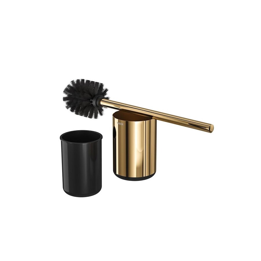 Toiletborstel Tiger Cooper Met Houder Vrijstaand Goud