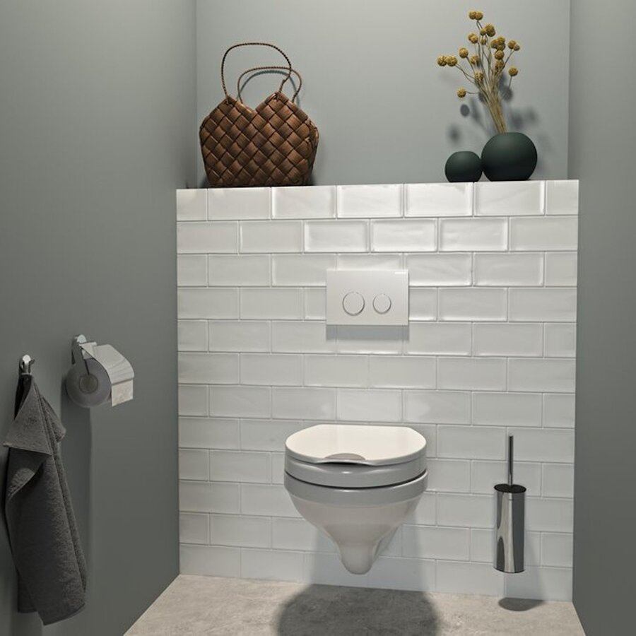 Toiletbril Met Deksel Tiger Comfort Care Duroplast Wit