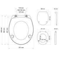 Toiletbril Met Deksel Tiger Comfort Care Duroplast Wit