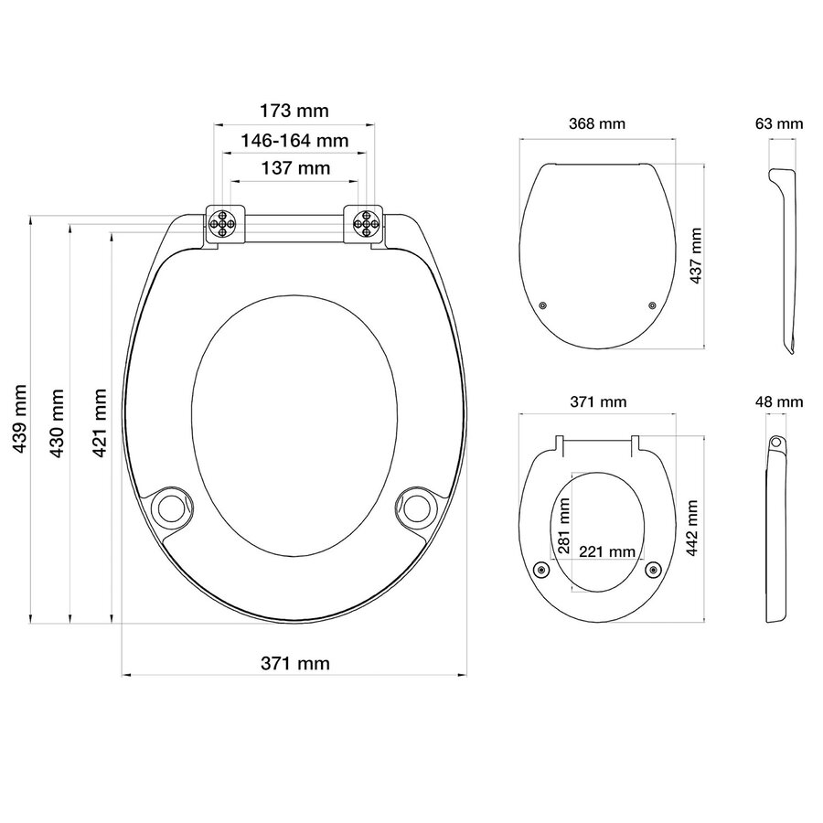 Toiletbril Met Deksel Tiger Comfort Care Duroplast Wit