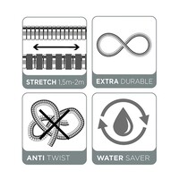 Doucheslang Tiger Excellence Uitrekbaar 150-200 cm RVS Geborsteld