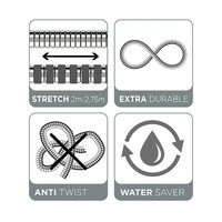 Doucheslang Tiger Excellence Uitrekbaar 200-275 cm RVS Geborsteld