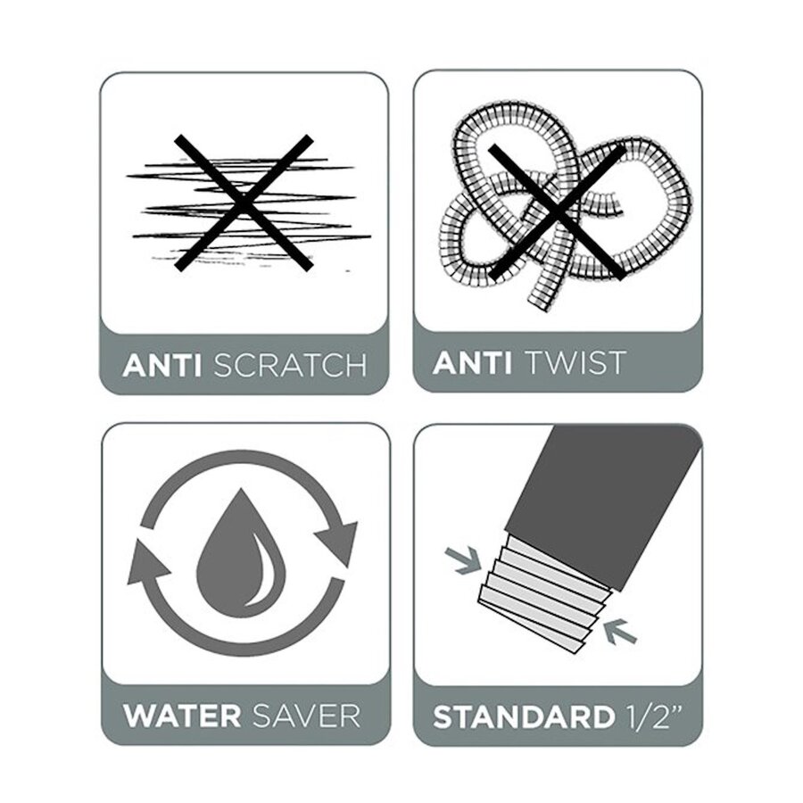 Doucheslang Tiger Flux 150 cm Chroom
