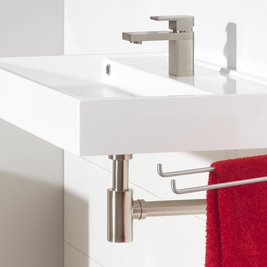 Sifon Tiger Design 32 mm 5/4 Geborsteld RVS