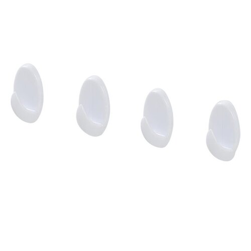 Tiger Baseline Oval Medium Handdoekhaak Wit (4 stuks) 