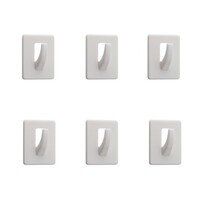 Tiger Baseline Rectangle Small Handdoekhaak Wit (6 stuks)