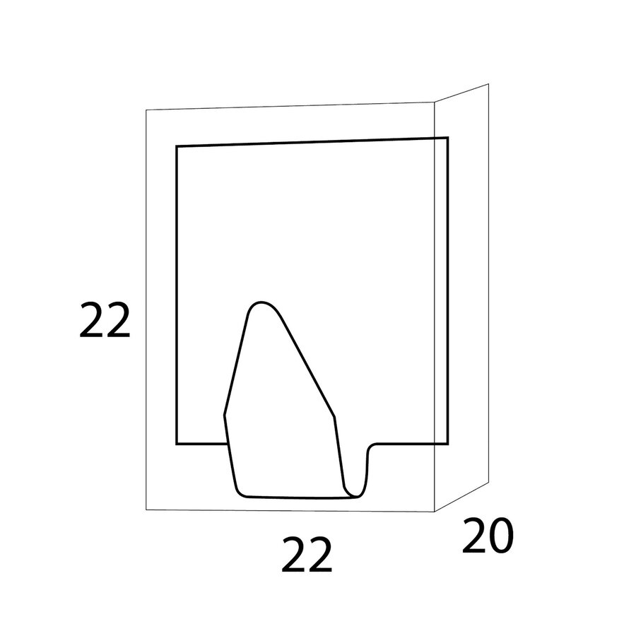 Tiger Baseline Square Small Handdoekhaak RVS (3 stuks)