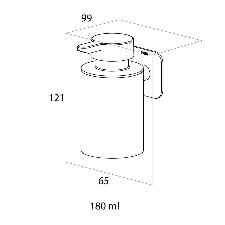 Zeepdispenser Tiger Colar 180 ml Zwart
