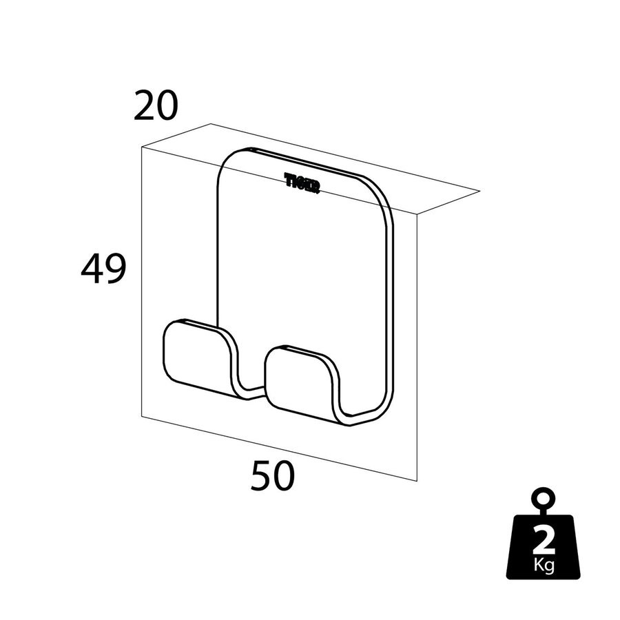Handdoekhaak Tiger Colar Zwart
