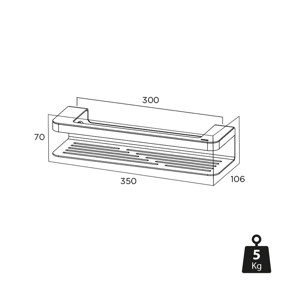 Douchemand of Handdoekrek Tiger Caddy 35 cm Chroom