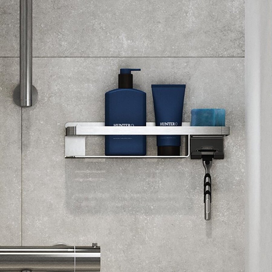 Douchemand Tiger Caddy Met Handdoekhaak 32 cm RVS Geborsteld