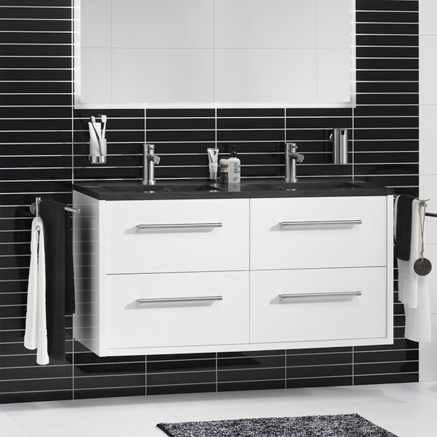 Tiger Boston Wastafelonderkast 120 cm Hoogglans Wit