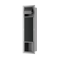 Toiletrolhouder met Klep en Reserverolhouder Inbouw BWS Milan Gunmetal