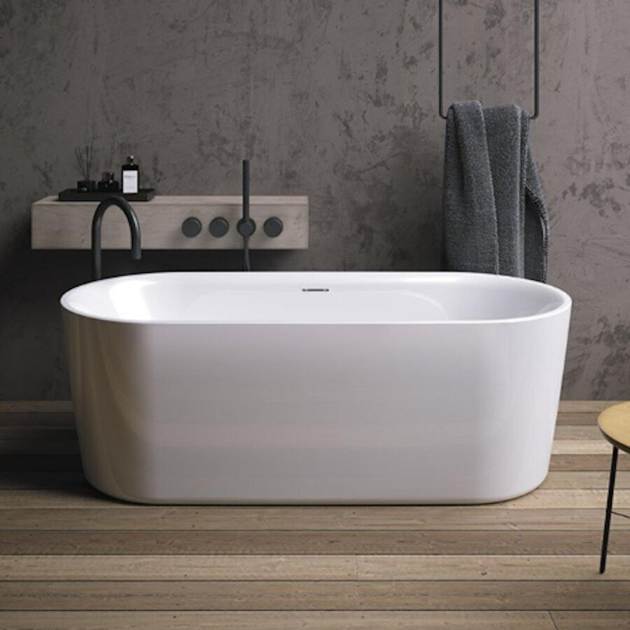 Bad Vrijstaand Riho Modesty 170x76 cm Acryl Hoogglans Wit