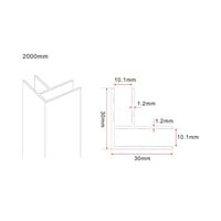 Hoekprofiel Wiesbaden Slim 200x1 Cm Gunmetal