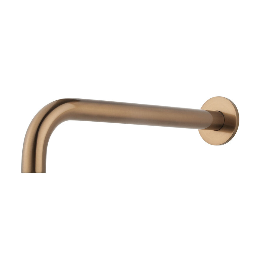 Baduitloop Inbouw BWS Karsten Rond 30 Cm 1/2 Geborsteld Brons Koper