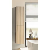 Kolomkast 2 Deuren Wiesbaden Ribbella 160x36x30 Cm Naturel Eik