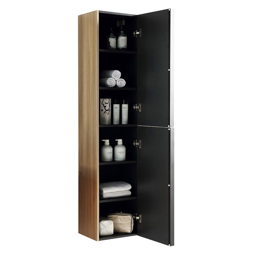 Kolomkast 2 Deuren BWS Bella 160x36x30 Cm Naturel Eik