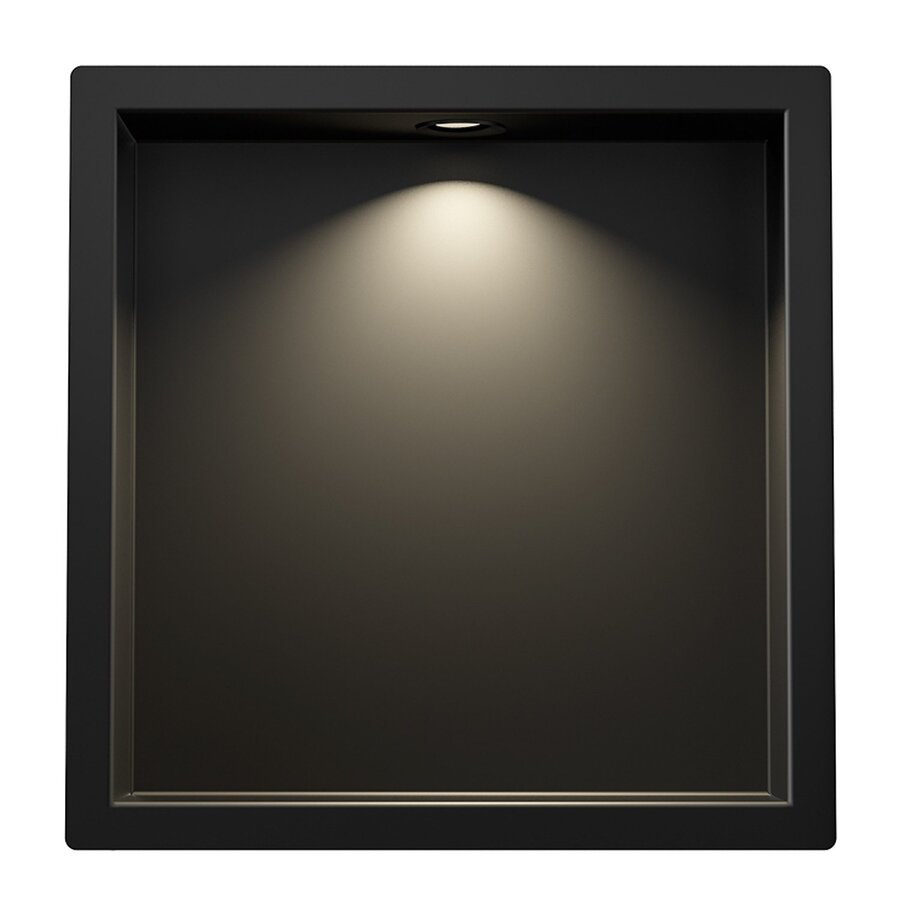 Inbouwnis Wiesbaden Demis 30x30x7cm Met Led Mat Zwart