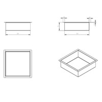 Inbouwnis BWS Albert 30x30x7cm Met Led Mat Zwart