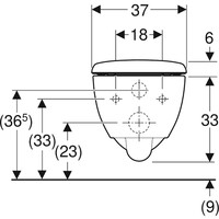 Wandcloset Geberit Renova Pack Diepspoel Kleine Sprong Gesloten Vorm Rimfree Met Zitting Wit