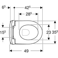 Wandcloset Geberit Renova Pack Diepspoel Kleine Sprong Gesloten Vorm Rimfree Met Zitting Wit