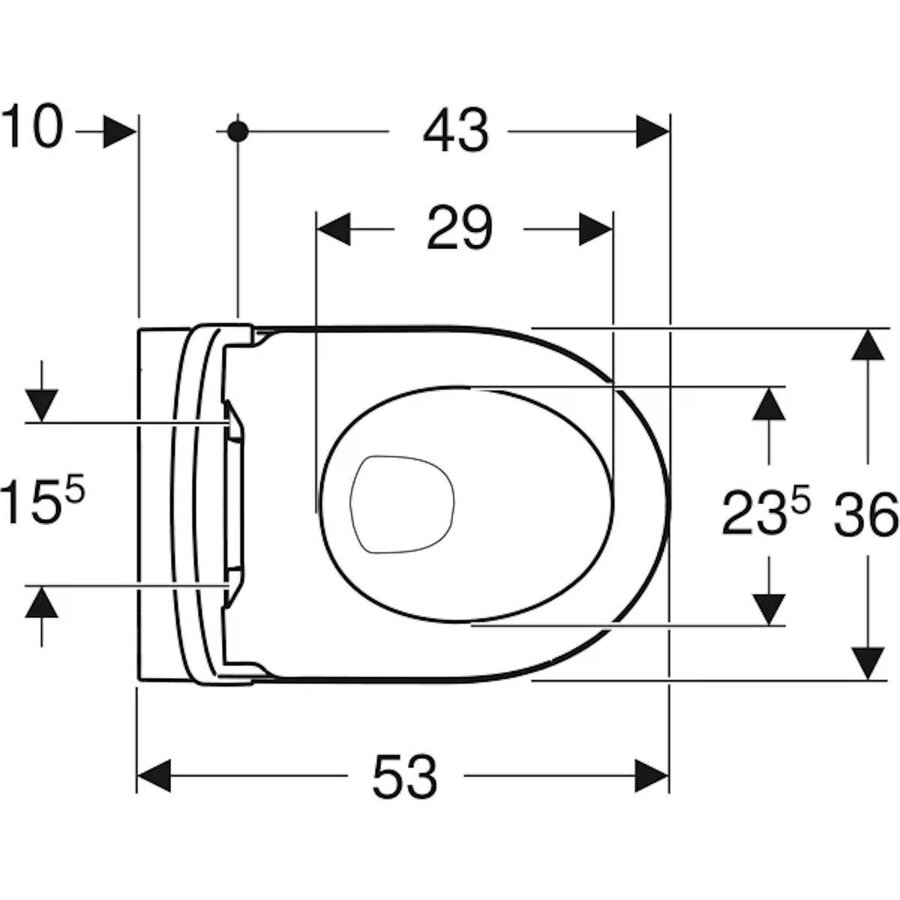 Wandcloset Geberit iCon Pack Diepspoel Gesloten Vorm Rimfree Met Zitting Softclose En Quick release KeraTect Wit