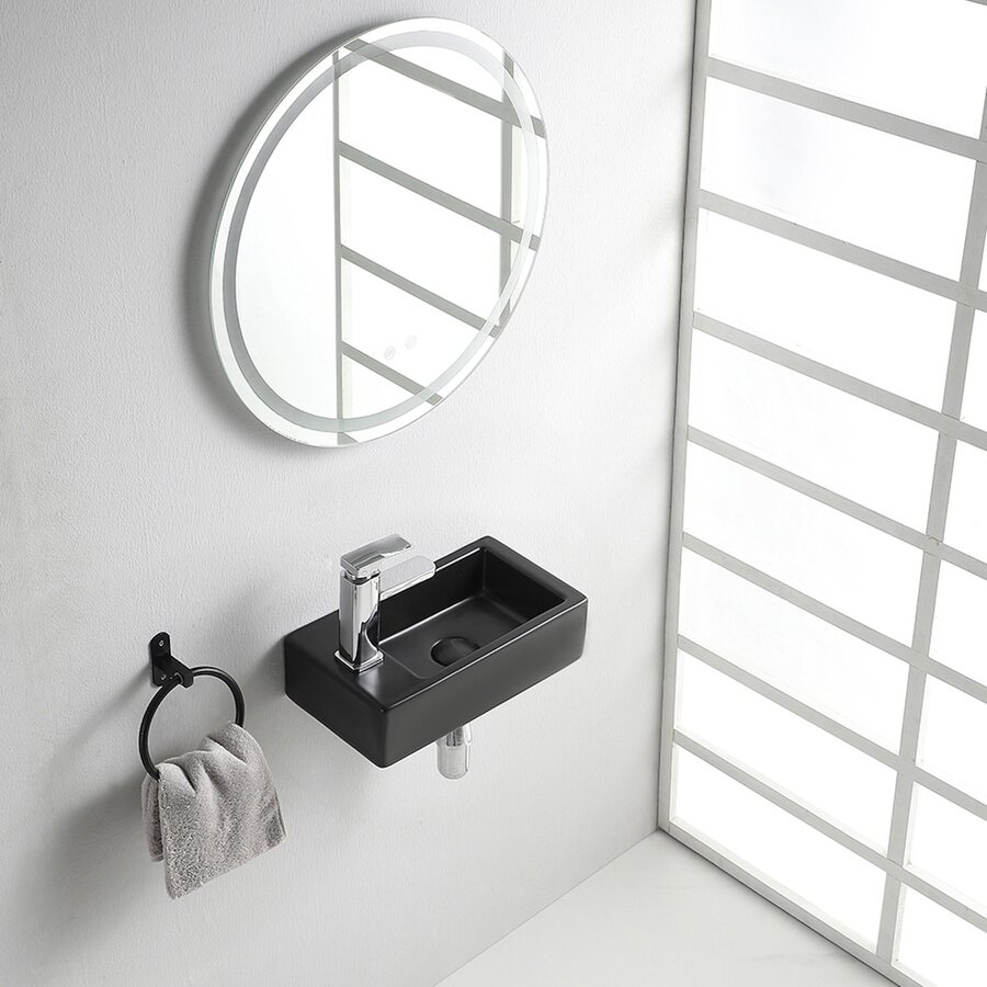 Fontein BWS Blong 40x22 Kraangat Links Mat Zwart