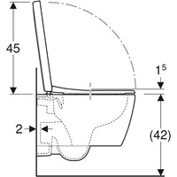 Wandcloset Geberit Renova Pack Diepspoel Gesloten Vorm Rimfree Met Zitting Wit