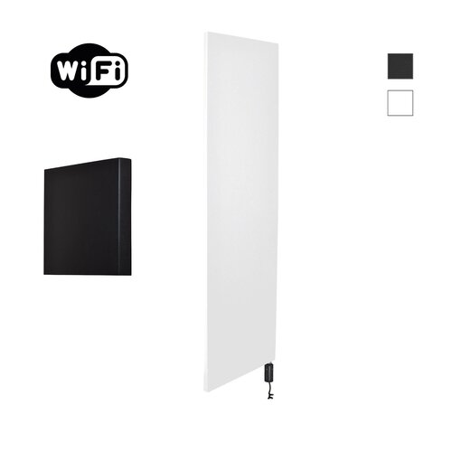 Radiator Sanicare Denso Met WiFi 180 x 40 cm Mat Wit Met Thermostaat Zwart Rechtsonder 