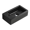 Fontein Wiesbaden Rhea M 40x22 Kraangat Links Mat Zwart