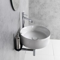 Waskom Sapho Picobello Keramisch Rond 37 cm Wit