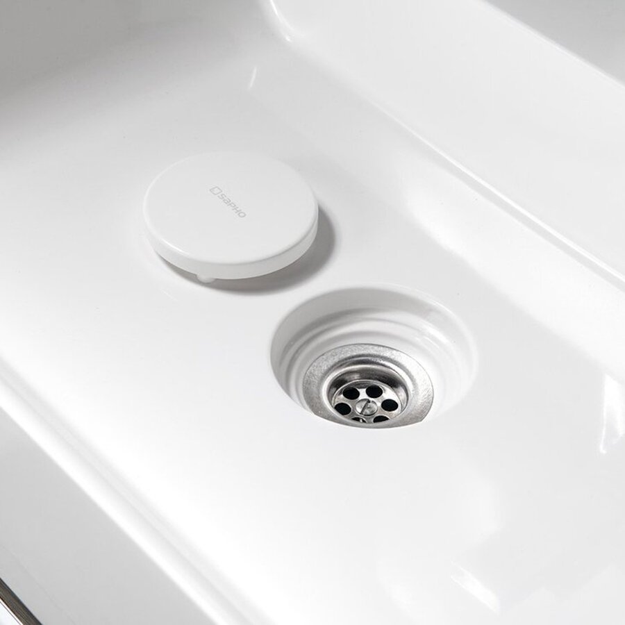 Opbouw Wastafel Sapho Twig Met Wastekapje 60x47 cm Cast Marble Wit