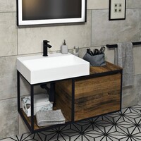 Opbouw Wastafel Sapho Twig Met Wastekapje 60x47 cm Cast Marble Wit