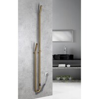 Elektrische Radiator Sapho Duopasso Met Timer 12,2x170 cm 45W Geborsteld Goud