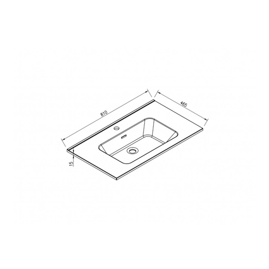 Wastafel BWS Bella 80 cm Mat Zwart