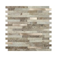 Mozaïek Isodeco Steenstrip Zelfklevend 29.2x29.7 cm Taupe Beige Mix (Prijs Per Stuk)