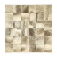 Mozaïek Isodeco Steenstrip Blok Vierkant Zelfklevend 30.5x30.5 cm Licht Goud (Prijs Per Stuk)